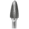 FRESA ROTATIVA OJIVAL 15,9 mm DE ACERO CON RADIO