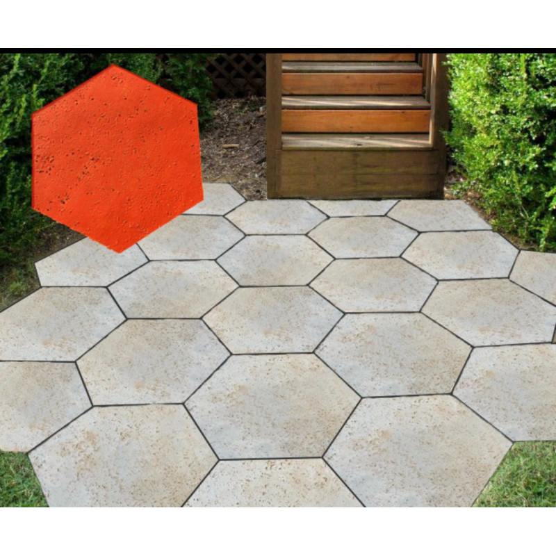 MOLDE LOSA HEXA TRAVERTINO FLEXIBLE DIAGONAL 78 cm KRAFT