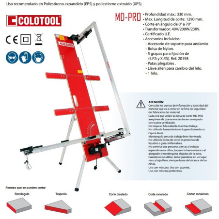 MESA DE CORTE MD PRO POR HILO CALIENTE POLIESTIRENO