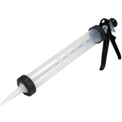 PISTOLA TUBULAR TRANSPARENTE PARA MASILLAS EN BOLSA DE 600 ml