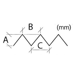 PEINES DENTADOS DE 1 mm INTERCAMBIABLES 275*28 mm 10 UNIDADES