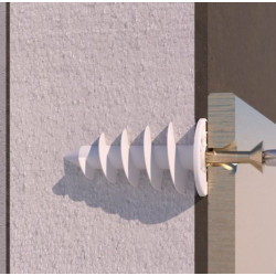ANCLAJE ESPIRAL DE 80 mm PARA FIJACIÓN EN POLIESTIRENO 15 UDS SATE