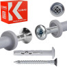 TACO DE GOLPEO CON TORNILLO  DE  6*40 mm PARA FIJACION PERFILES 200 UDS