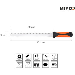 CUCHILLO DE CORTE DE 28 cm PARA AISLAMIENTO PLAQUISTA