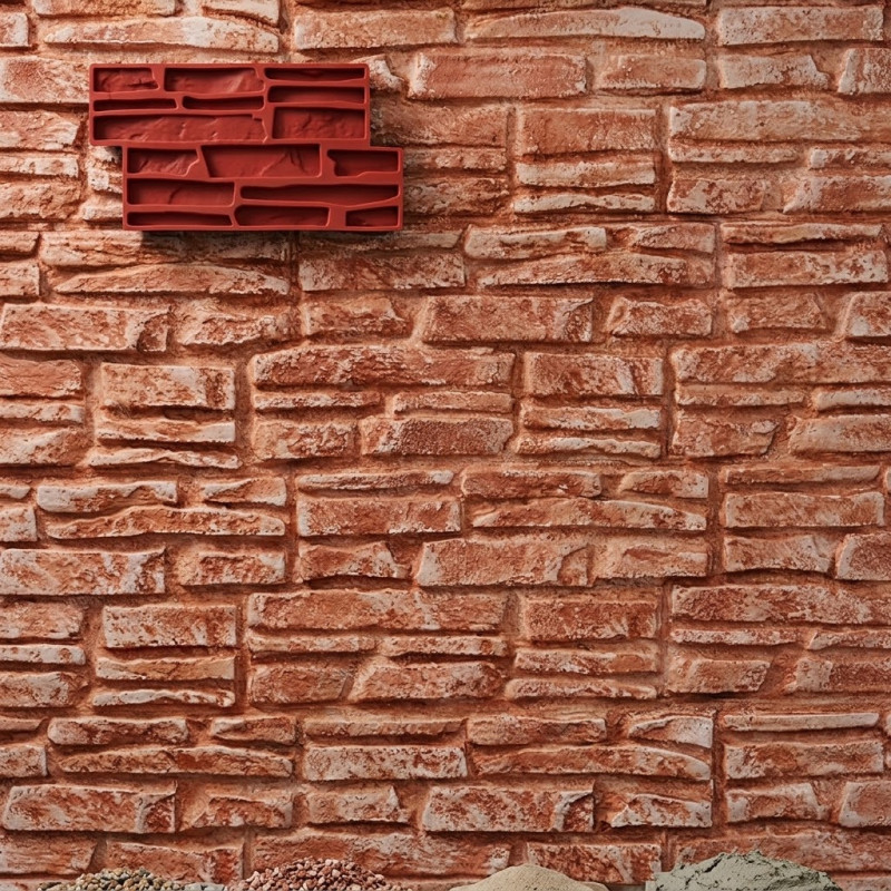 MOLDE P-17 LADRILLO RUSTICO 48*25 cm CON REMATE PARA REVESTIMIENTO VERTICAL COLOTOOL