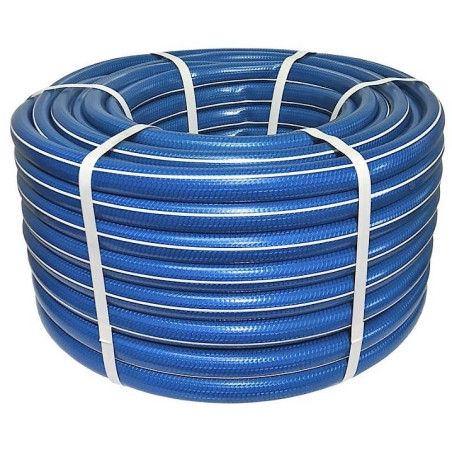 MANGUERA AZUL 3/4" AGUA 25 METROS CON ACOPLES GEKA