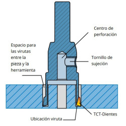 CORONA 65 mm CON DIENTE DE METAL DURO