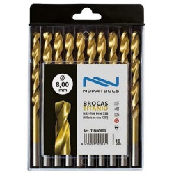 BROCA TITANIO 5.50 mm HSS-TiN DIN 388 N 10 UNIDADES