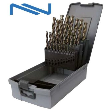 ESTUCHE 25 BROCAS HSS-CO COBALTO DIN 388 N PARA META